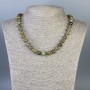 Grossular (Green Garnet) Necklace, smooth bead 8mm+/-, length 50cm+