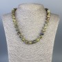 Grossular Garnet (Green Garnet) Necklace, Smooth Round Beads 10mm+/-, Length 50cm+