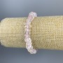 Rose Quartz Chip Bracelet 9x4mm+/-, length 18cm+/- stretch