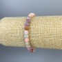 Jadeite Faceted Bead Bracelet 6mm+/-, length 18cm+/- stretch