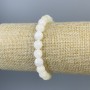 Morganite Bracelet, faceted bead 8mm+/-, length 18cm+/- stretch