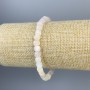 Morganite Bracelet, faceted cube 5x5mm+/-, length 18cm+/- stretch