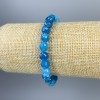Apatite Bracelet, Faceted Bead 8mm+/-, Length 18cm+/- Stretch