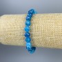 Apatite Bracelet, Faceted Bead 8mm+/-, Length 18cm+/- Stretch