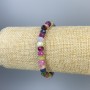 Tourmaline Bracelet, Faceted Rondelle Beads 6x5mm+/-, Length 18cm+/- Stretch