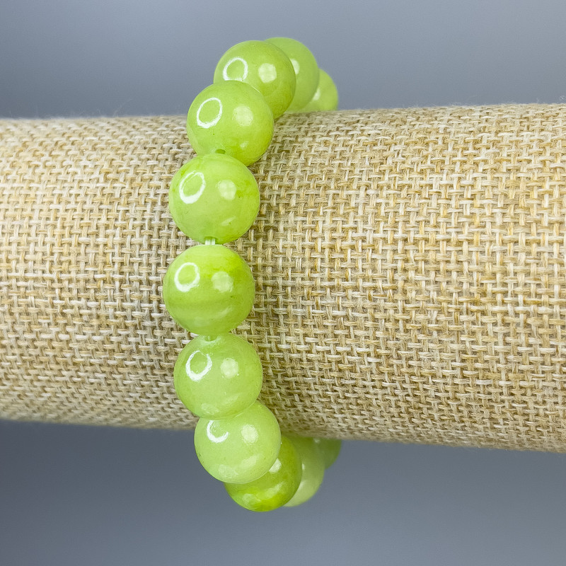 Onyx Bracelet Smooth Bead 12mm+/-, Length 18cm+/- Stretch