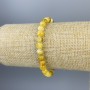 Bracelet Jadeite Faceted Bead 6mm+/-, length 18cm+/- stretch
