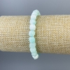 Angelite Bracelet, Natural Stone Faceted Cube Beads, Diameter 7x7mm+-, Length 18cm+- (Stretch)