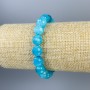 Aquamarine Bracelet, faceted bead, diameter 10mm+/-, length 18cm+/- stretch