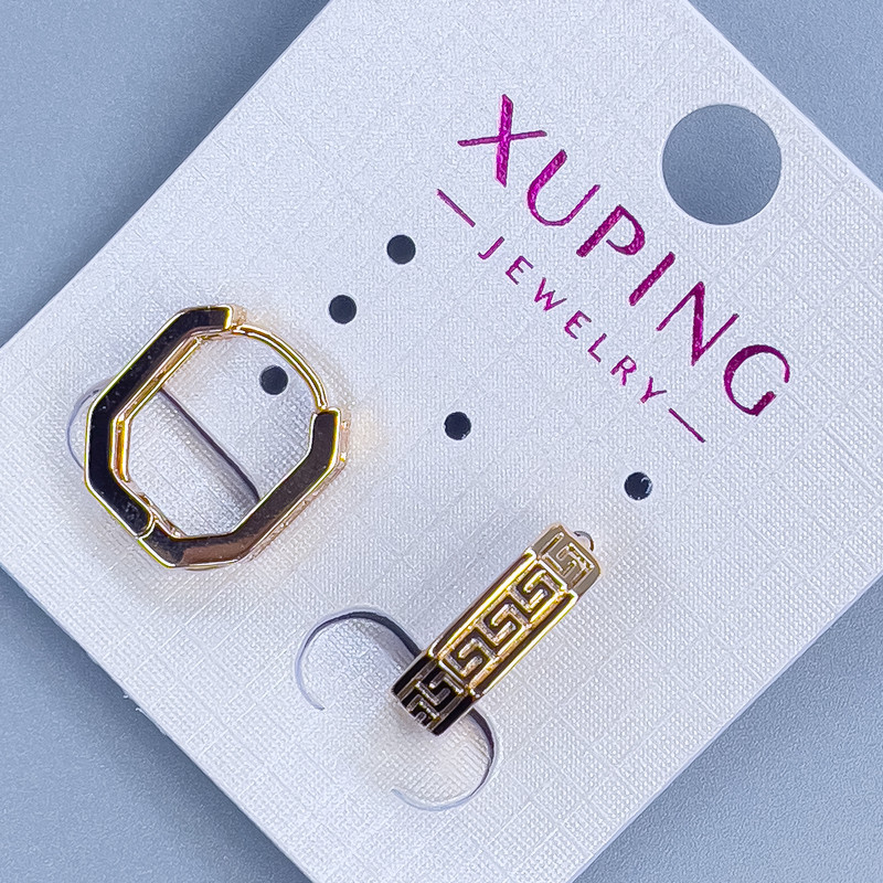 Xuping Earrings 14x4mm+/- Gold-Plated 18K