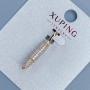 Xuping "Ball" Pendant with White Rhinestones, Diameter 4.5mm+/-, Length 27mm+/-, 18K Gold Plating