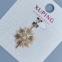 Xuping "Star" Pendant with White Rhinestones, diameter 16mm+/-, length 29mm+/-, 18K gold plating