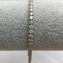 Xuping Bracelet with White Stones, Thickness 3mm, Length 20cm+/- Gold-Plated