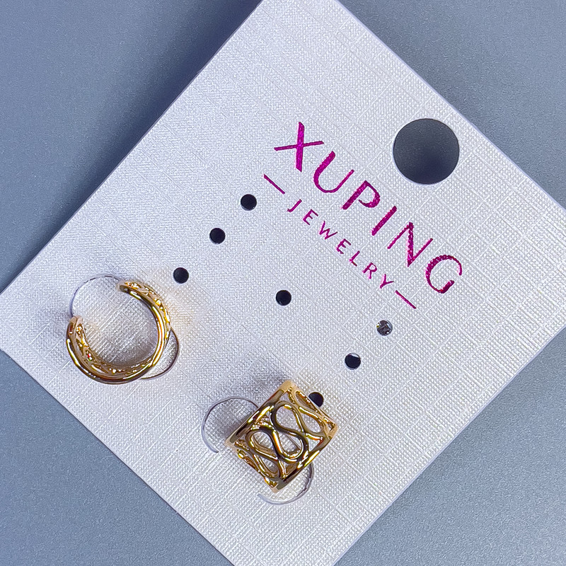 Xuping Double Patterned Ear Cuff 10x8mm+- 18K Gold Plated