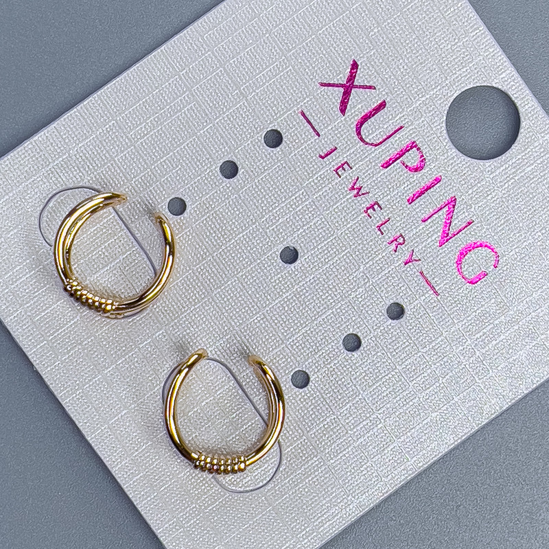 Xuping Double Ear Cuff, 18K Gold-Plated, 11x7mm+