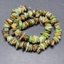 Jasper Beads on Fishing Line, Chips, Diameter 12x4mm+/-, Length 39cm+