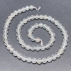 Rock Crystal with Topaz Beads on Thread, Faceted Round, Diameter 6mm+-, Length 39cm+