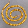 Citrine Beads on Thread, Faceted Cube, Diameter 5mm+/-, Length 39cm+