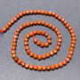 Red Jasper Beads on Thread, Faceted Cube, Diameter 4mm+/-, Length 39cm+