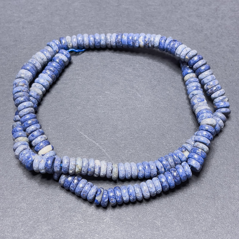 Sodalite Beads on Thread, Rondelle, Diameter 6x2mm+/-, Length 39cm+