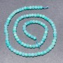 Amazonite Beads on Thread, Faceted Cube, Diameter 4mm+/-, Length 39cm+