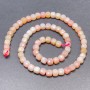 Pink Opal Beads on Thread, Faceted Cube, Diameter 6mm+-, Length 39cm+