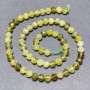 Grossular (Green Garnet) Beads on Thread, Faceted Round, Diameter 6mm+-, Length 39cm