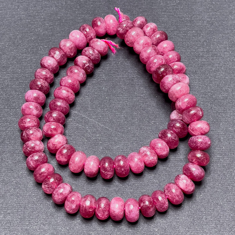 Tourmaline Beads on Thread, Rondelle, Diameter 8x5mm+/-, Length 38cm+