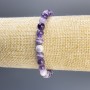 Amethyst Bracelet Smooth Ball, Diameter 6mm+/-, Length 18cm Stretch