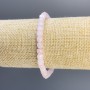 Kunzite Bracelet, Faceted Cube, Diameter 6mm+-, Length 18cm Stretch