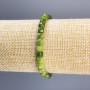 Jadeite Bracelet, Faceted Cube, Diameter 5mm+/-, Length 18cm Stretch