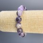 Amethyst Bracelet Smooth Ball Beads, diameter 12mm+/-, length 18cm stretch