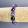 Amethyst Tumbled Bracelet, Diameter 18x12mm+-, Diameter 12x11mm+-, Length 18cm Stretch