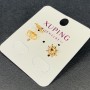 Xuping Stud Earrings with Black Crystal 9mm+- 18K Gold Plating