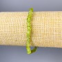 Chrysolite Bracelet, Raw Stone, diameter 5x5mm+/-, length 18cm+/- stretch