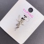 Xuping Fairy Pendant with White Rhinestones, diameter 14mm+/-, length 27mm+/- rhodium