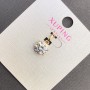 Xuping Pendant with White Crystal, diameter 10mm+/-, length 18mm+/- 18K gold plating
