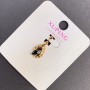 Xuping Pendant with Black Crystal, 8mm Ø, 20mm L approx, 18K Gold Plated
