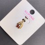 Xuping Pendant with Red Crystal, diameter 8mm+/-, length 20mm+/- 18K gold plating