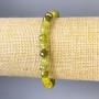 Grossular (Green Garnet) Faceted Bead Bracelet, diameter 6mm+/-, length 18cm+/- stretch