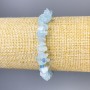Aquamarine Bead Bracelet, 8×3 mm, stretchy, 18 cm