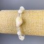Mother-of-Pearl Bracelet, diameter 7mm+/-, and Czech Crystal, diameter 6x5mm+/-, length 18cm+/- stretch