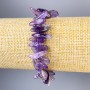 Amethyst Chip Bracelet, chip size 18x6mm+/-, chip size 11x3mm+/-, length 18cm+/- stretch