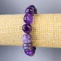 Amethyst Tumbled Bracelet, diameter 13x12mm+/-, length 18cm+/- stretch