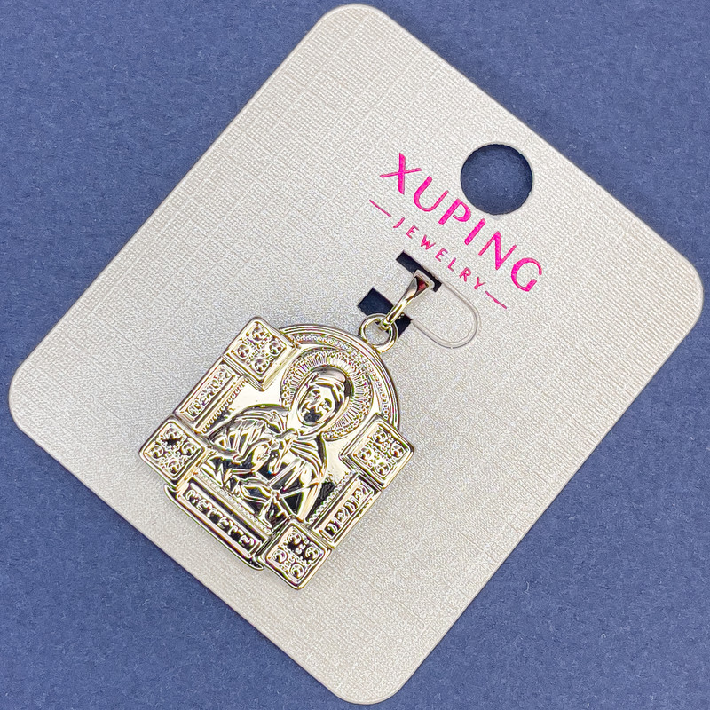 Xuping Icon Pendant, diameter 19mm+/-, length 30mm+/- rhodium