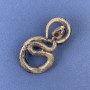 Snake Brooch, Bronze Colour, Enamel, Gold-Tone Metal, 52x29mm+