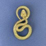 Snake Brooch Gold-Tone Metal 52x29mm+