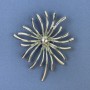Brooch Flower Chrysanthemum Silver Metal 61×71mm+