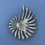 Flower Brooch, Silver-Tone Metal, 62×76mm+