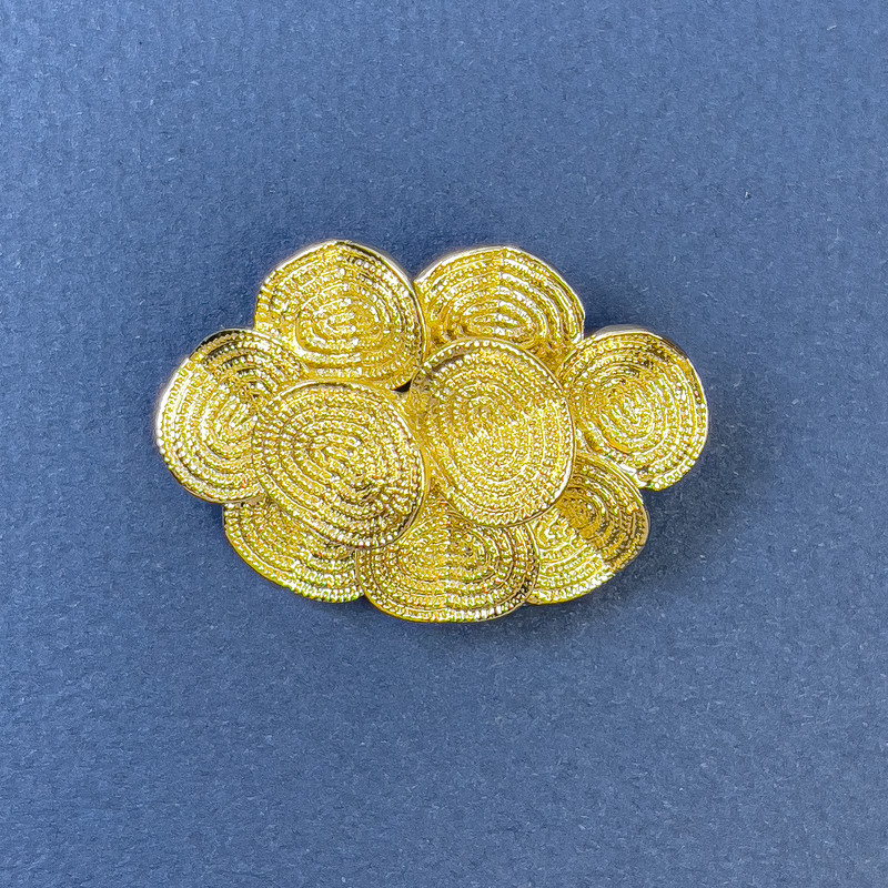Accent Brooch, Gold-tone Metal 26x34mm+